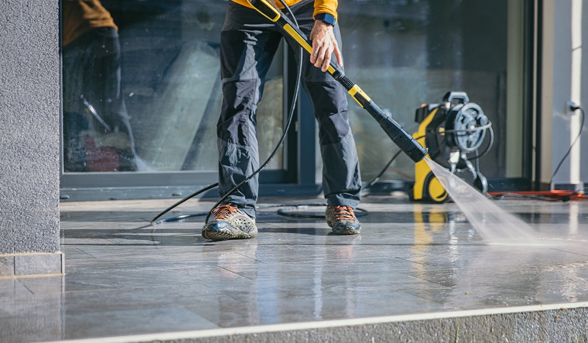 Professional pressure washing equipment